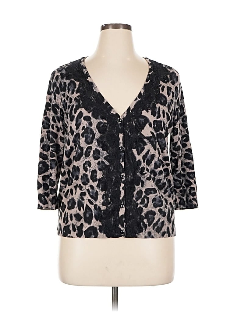 Pre-owned Inc International Concepts Cardigan Sweater In Black