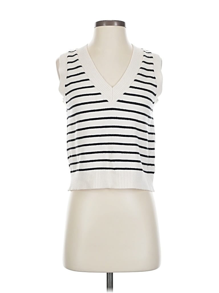 Pre-owned Evereve Sweater Vest In White