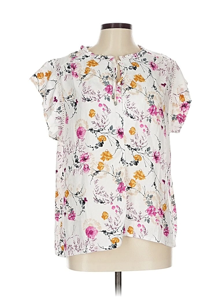 Pre-owned Buffalo By David Bitton Short Sleeve Blouse In White