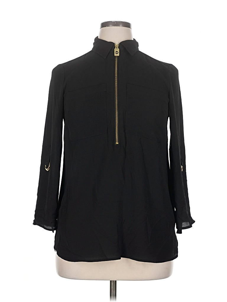 Pre-owned Michael Michael Kors Long Sleeve Blouse In Black