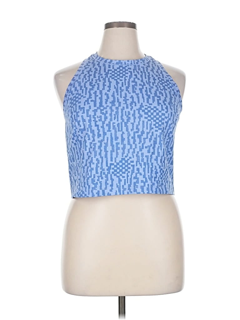 Pre-owned Mountain Hardwear Tank Top Blue Halter Neckline Tops