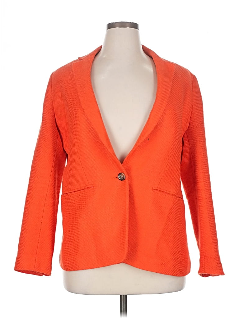 Pre-owned Ann Taylor Blazer Jacket In Orange