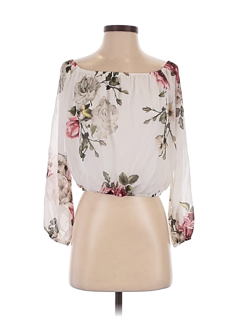 Pre-owned Windsor 3/4 Sleeve Blouse In White