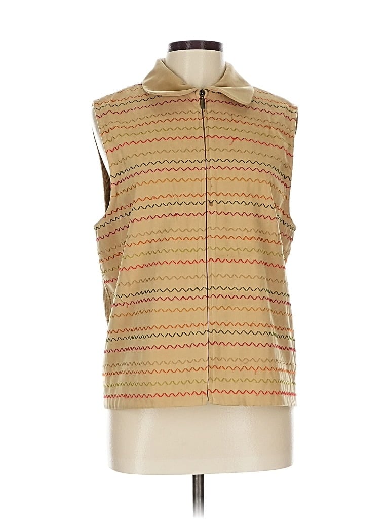 Pre-owned Alfred Dunner Vest In Gold