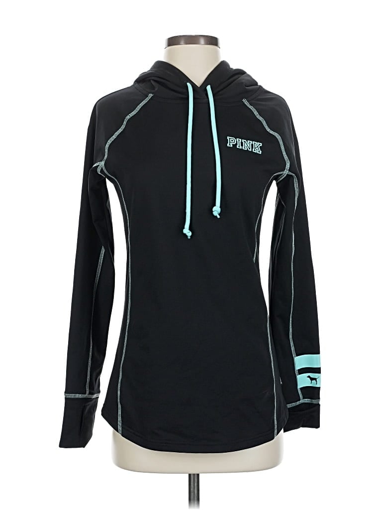 Pre-owned Victoria's Secret Pullover Hoodie In Black