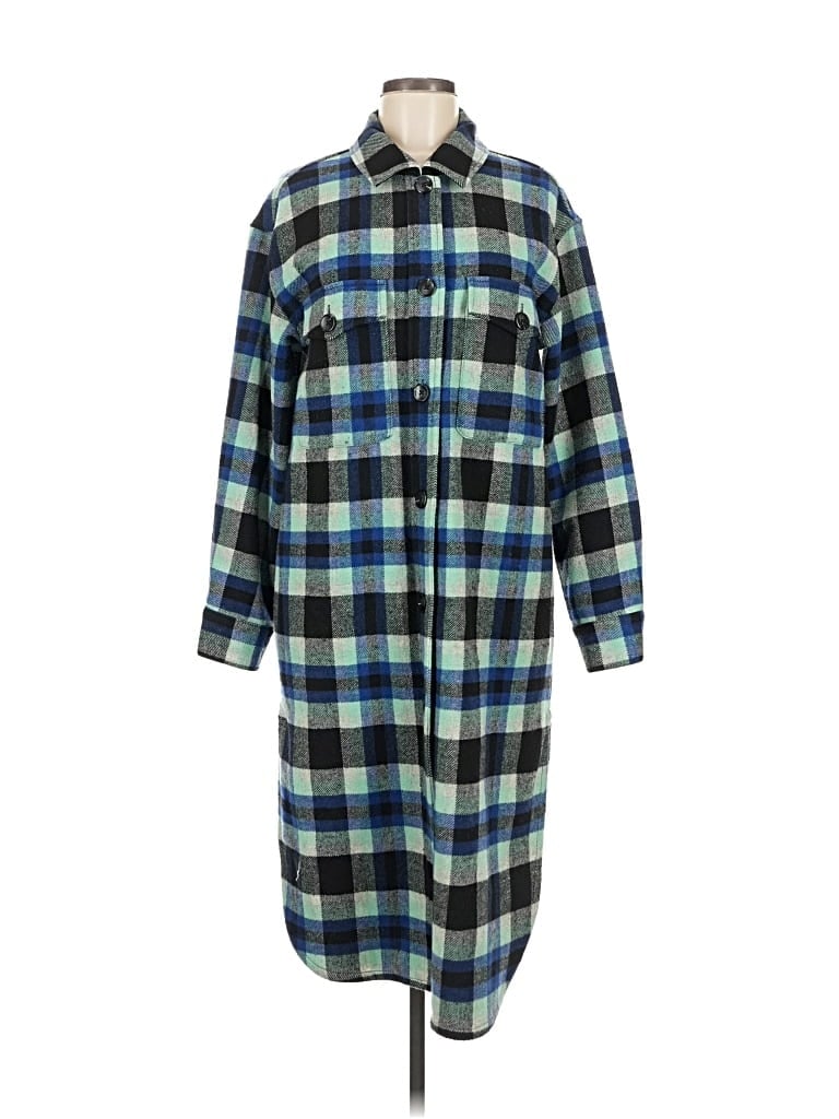 Pre-owned Sanctuary For Anthropologie Wool Coat In Blue