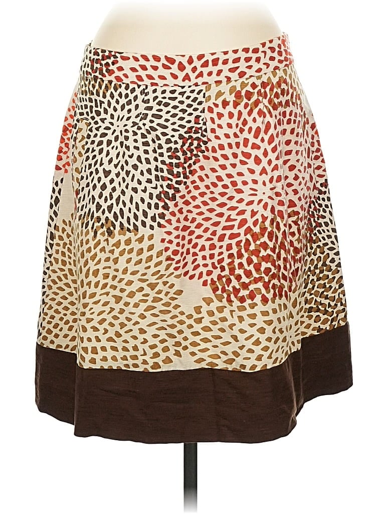 Pre-owned Banana Republic Factory Store Silk Skirt In White