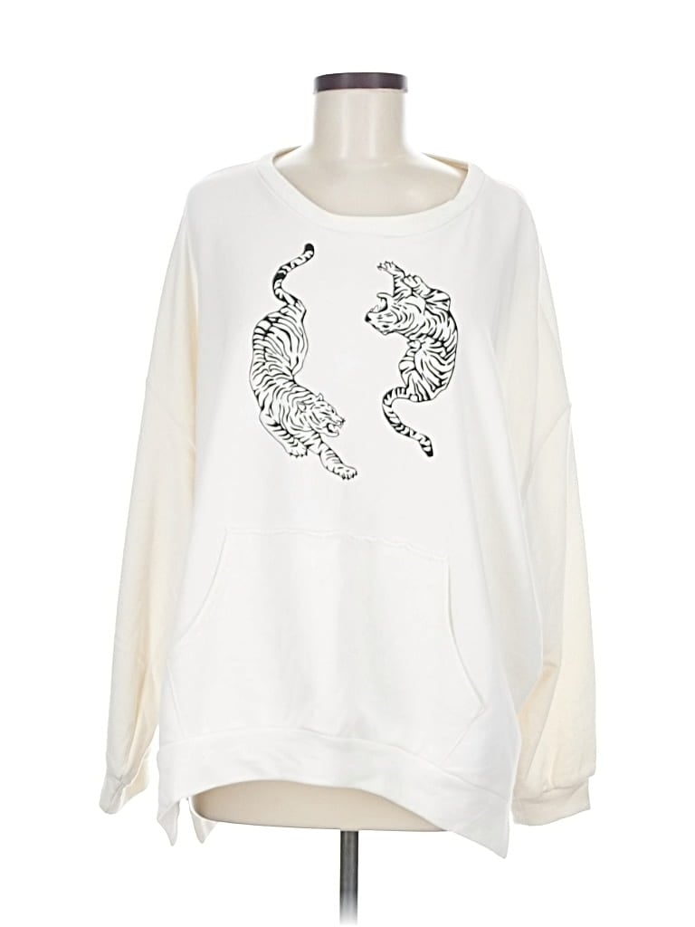 Pre-owned Blue Buttercup Sweatshirt In White
