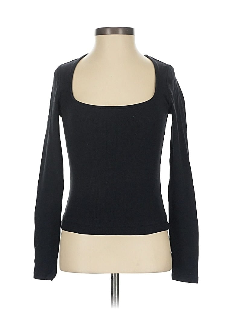 Pre-owned Maeve By Anthropologie Long Sleeve T-shirt In Black