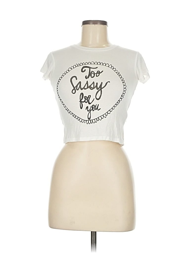 Pre-owned Brandy Melville Short Sleeve T-shirt In White