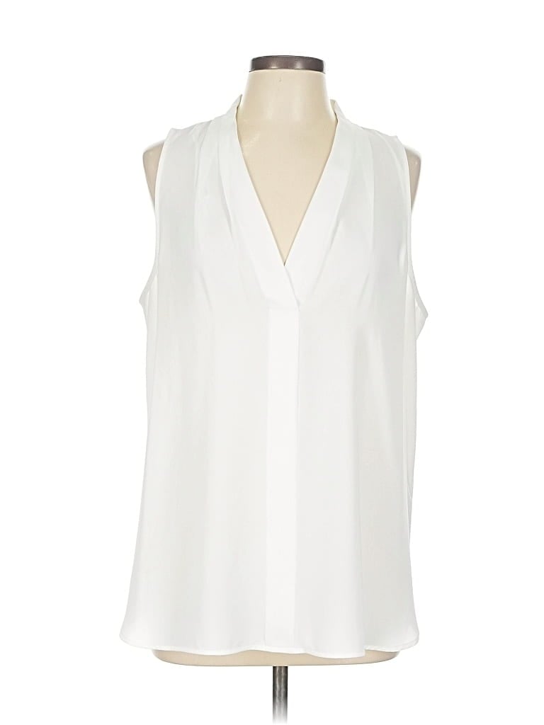 Pre-owned Vince Camuto Sleeveless Blouse In White