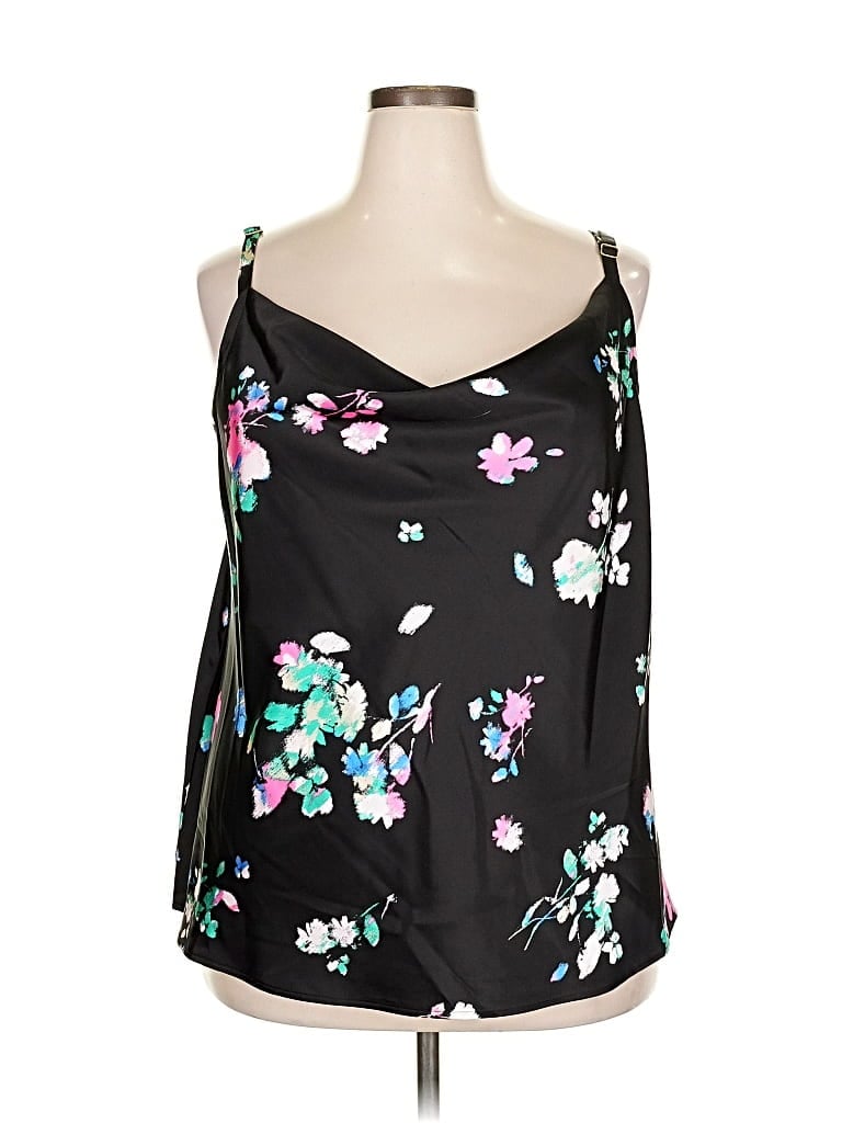 Pre-owned Ava & Viv Sleeveless Blouse In Black