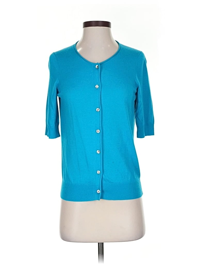 Pre-owned Ann Taylor Cardigan Sweater In Blue