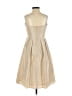 J.Crew 100% Silk Solid Tan Ivory Cocktail Dress Size 4 - photo 2