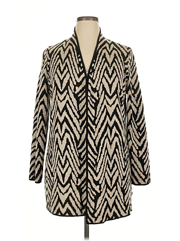 Pre-owned Kasper Cardigan Sweater In White