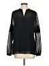 MICHAEL Michael Kors Blue Black Long Sleeve Blouse Size S - photo 1