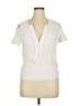 Unbranded 100% Polyester Ivory Short Sleeve Blouse Size L - photo 1