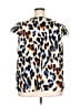 Shein Curve 100% Polyester Animal Print Ivory Short Sleeve Blouse Size 20 Plus (4) - photo 2