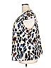 Shein Curve 100% Polyester Animal Print Ivory Short Sleeve Blouse Size 20 Plus (4) - photo 5