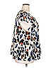 Shein Curve 100% Polyester Animal Print Ivory Short Sleeve Blouse Size 20 Plus (4) - photo 4
