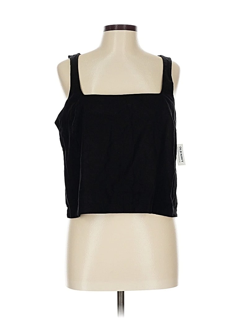 Old Navy Sleeveless Top Black Square Neckline Tops