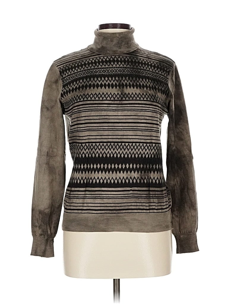 Pre-owned Assorted Brands Wool Pullover Sweater In Brown