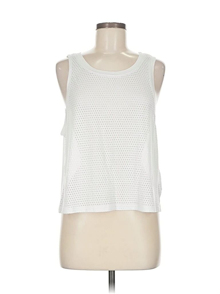 Pre-owned Beyond Yoga Tank Top White Halter Neckline Tops