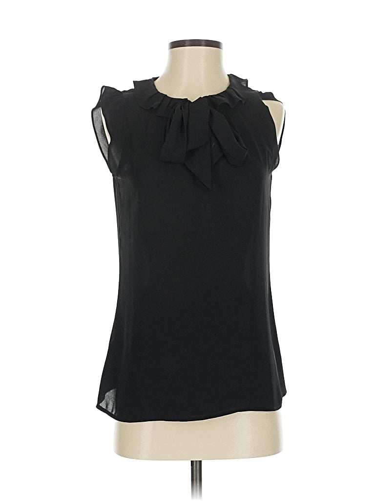 Pre-owned Ann Taylor Loft Sleeveless Blouse In Black