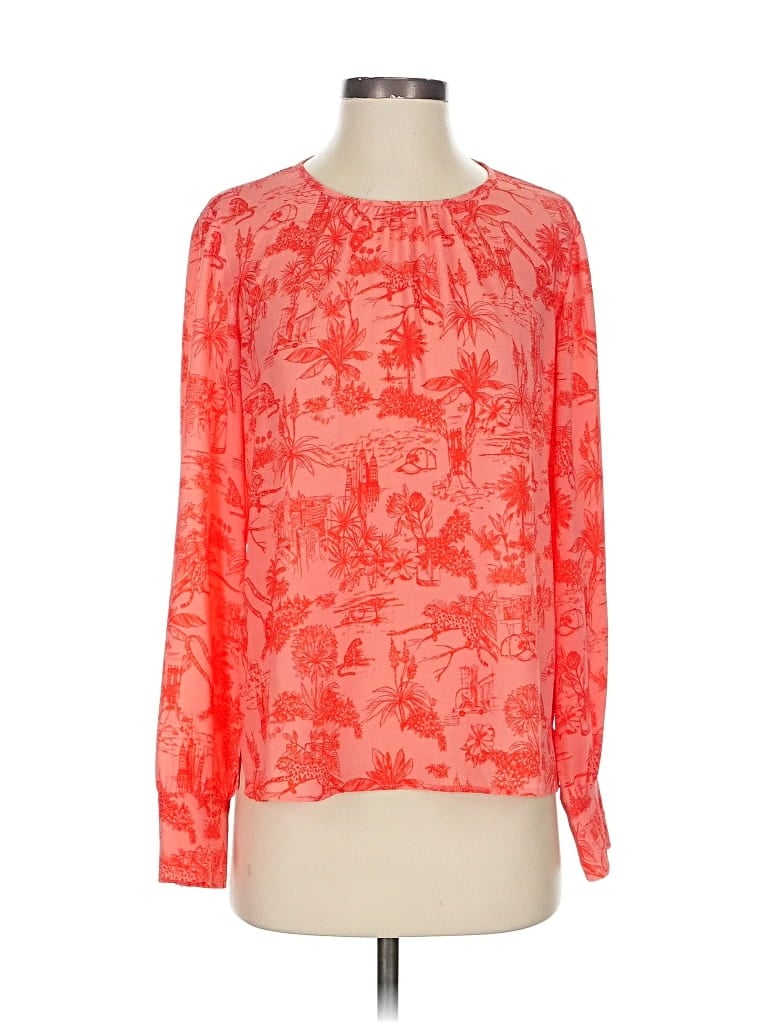 Pre-owned Marella Long Sleeve Blouse In Red