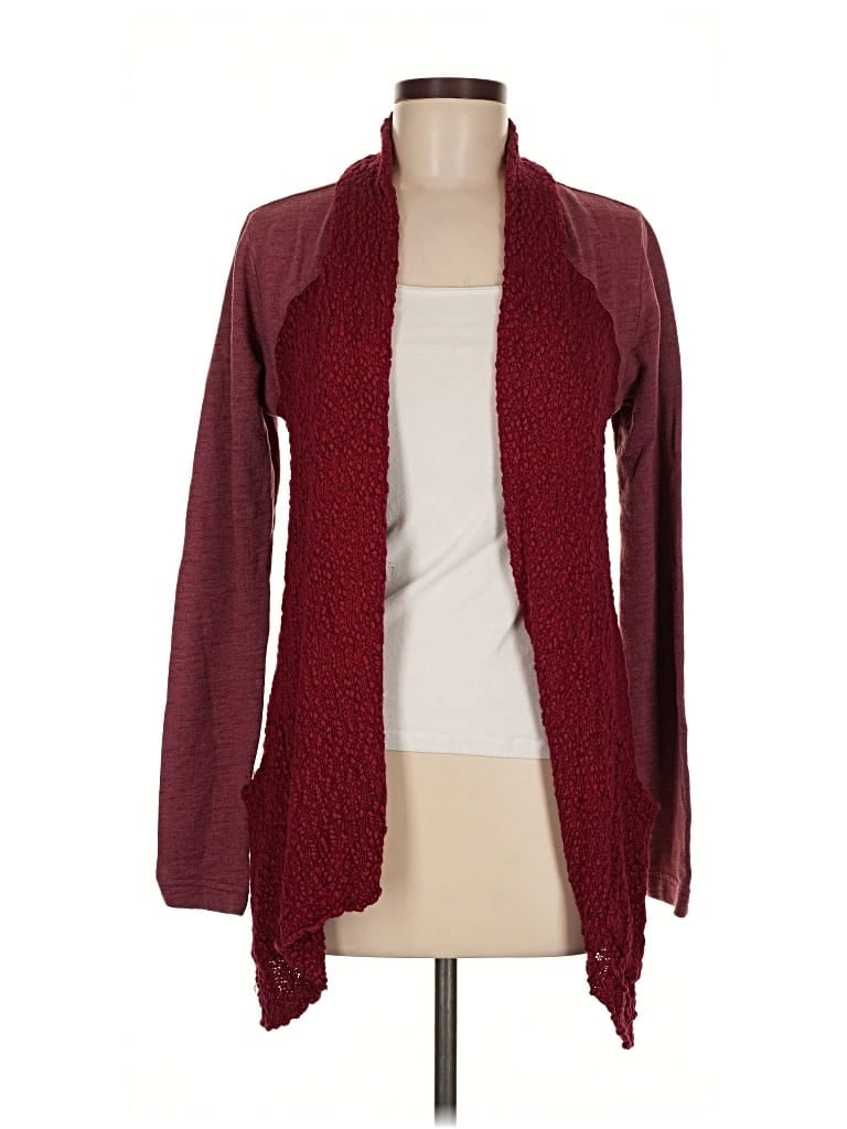Pre-owned Lucky Brand Cardigan Sweater In Burgundy