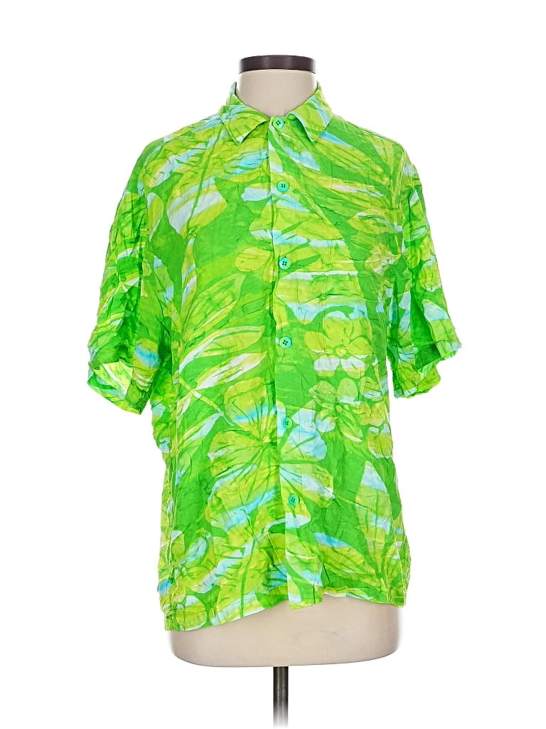 Pre-owned Jams World Short Sleeve Blouse In Green