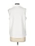 Shein White Sleeveless Button-Down Shirt Size L - photo 2