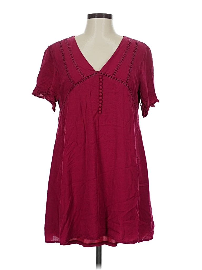 Pre-owned Blue Rain Casual Dress In Burgundy