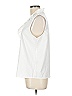 Shein White Sleeveless Button-Down Shirt Size L - photo 5