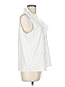 Shein White Sleeveless Button-Down Shirt Size L - photo 4