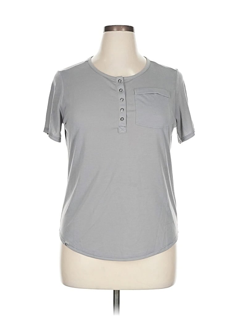 Pre-owned Pearl Izumi Short Sleeve Henley Shirt In Gray