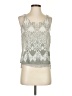 Express 100% Polyester Silver Sleeveless Top Size XS - photo 1