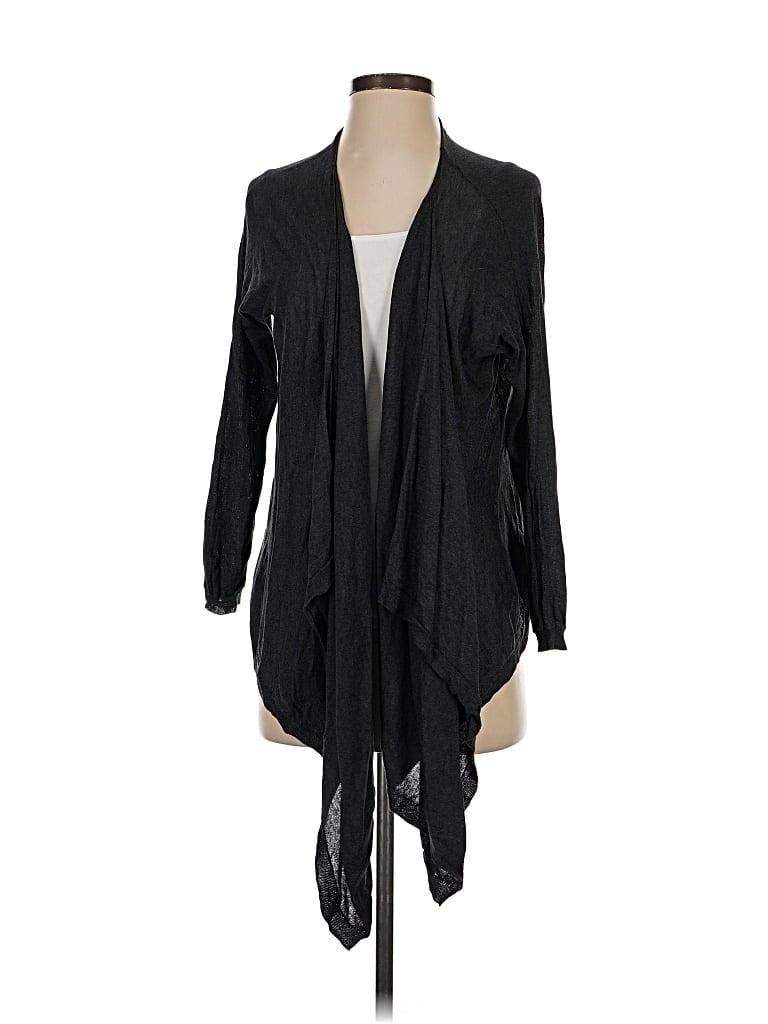 Pre-owned Donna Karan Silk Cardigan Sweater In Black