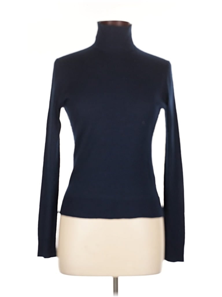 Pre-owned Theory Turtleneck Sweater In Blue