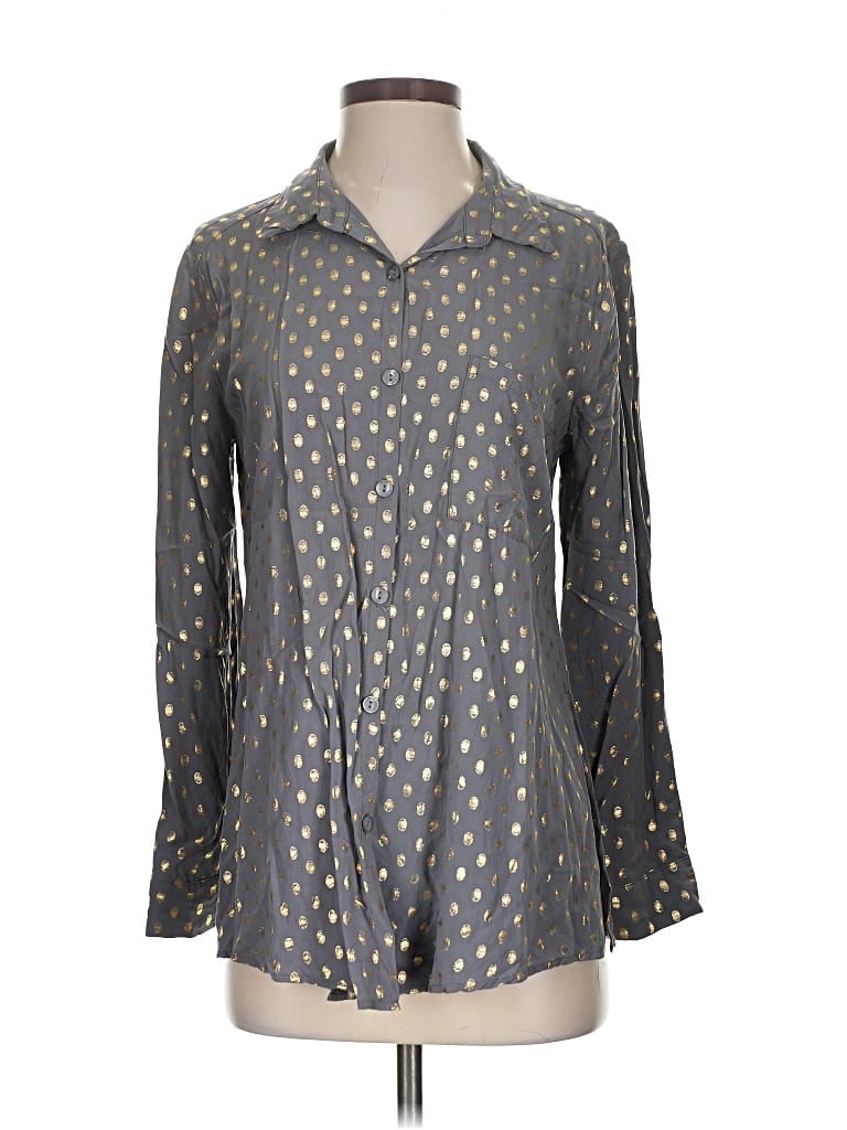 Pre-owned Assorted Brands 3/4 Sleeve Blouse In Gray
