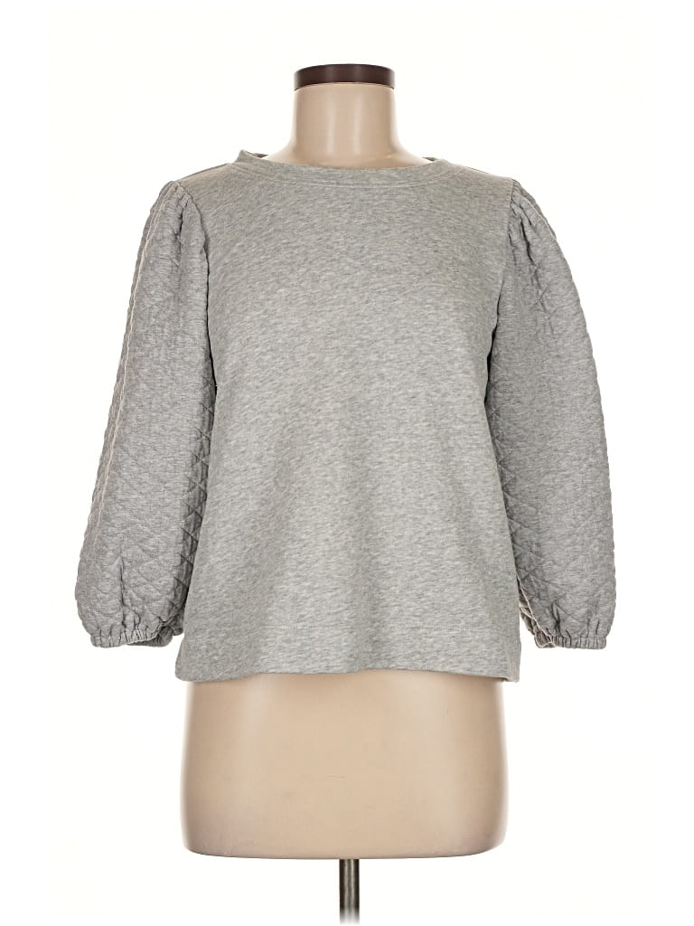 Pre-owned Ann Taylor Loft Sweatshirt In Gray