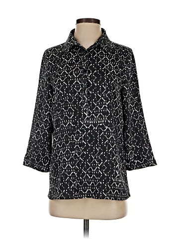 Stile Benetton 3/4 Sleeve Button-Down Shirt (view 1)