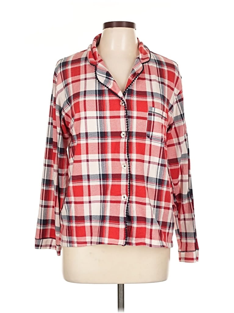 Pre-owned Cuddl Duds Cardigan Sweater In Red