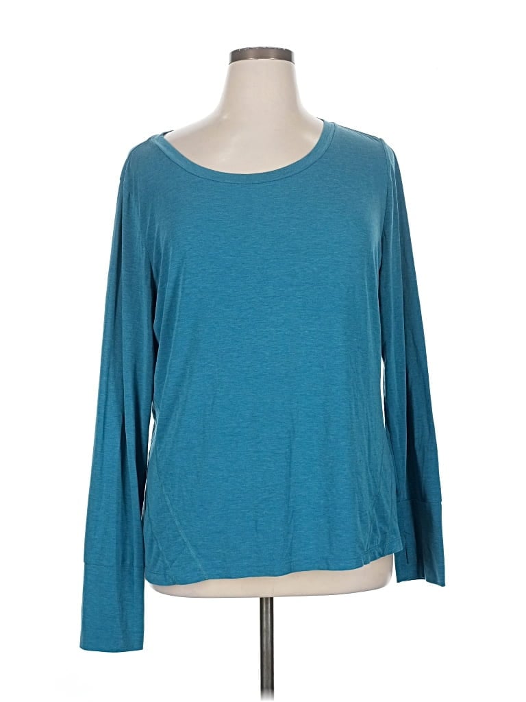 Pre-owned Gap Fit 3/4 Sleeve T-shirt In Blue