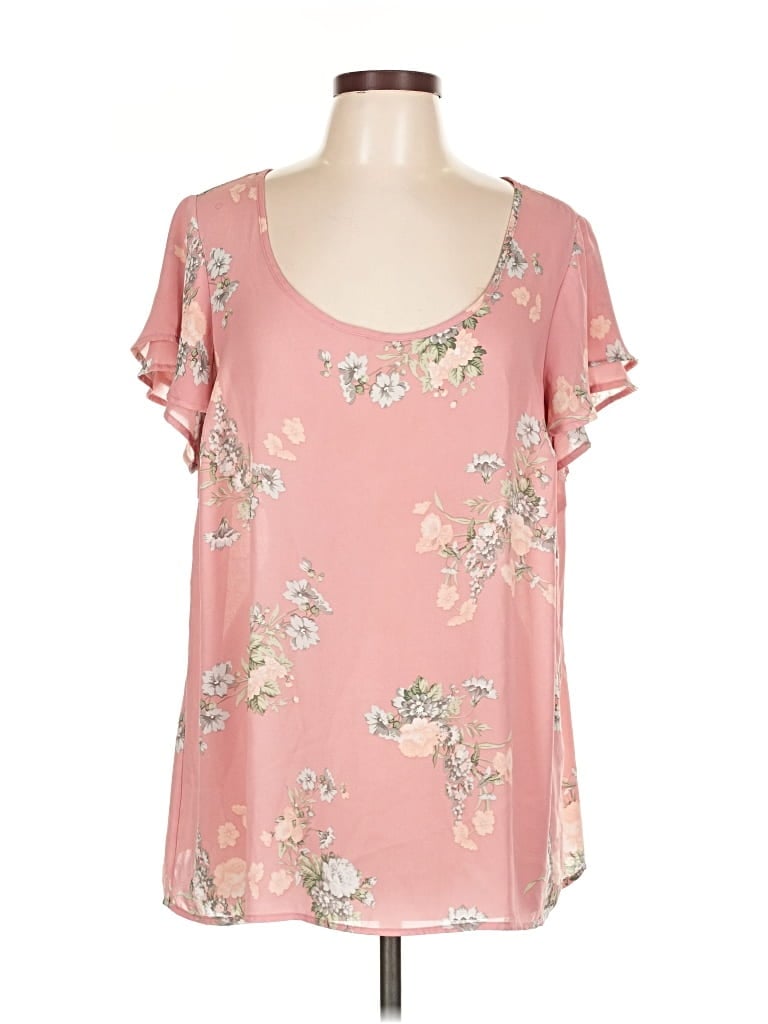 Pre-owned Torrid Short Sleeve Blouse In Pink