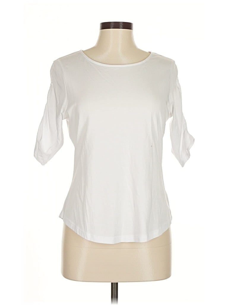 Pre-owned Cynthia Rowley Tjx 3/4 Sleeve T-shirt In White