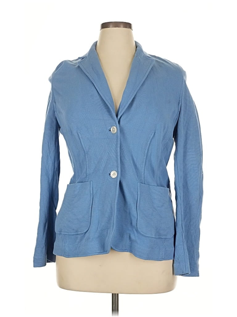 Pre-owned Lands' End Blazer Jacket In Blue