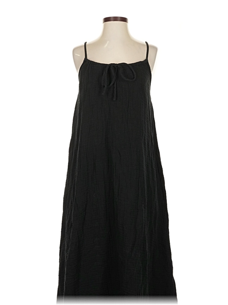 Pre-owned Loft Beach Casual Dress In Black