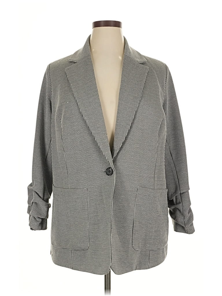 Pre-owned Vince Camuto Blazer Jacket In Gray