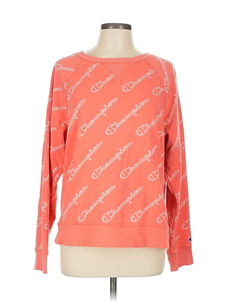 Pre-owned Champion Pullover Sweater In Pink